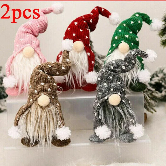 2X Weihnachten Figur Wichtel Figuren Zwerg Gnom Ornamente Geschenk Tisch Deko