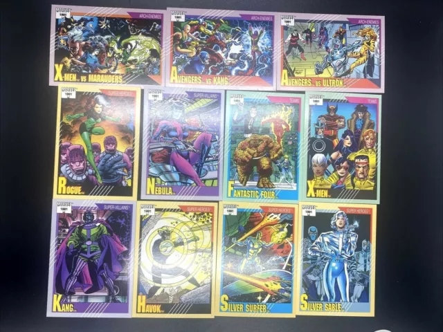 Vintage 1991 Marvel Impel Trading Cards Assorted Super Heroes Lot of 11 Cards