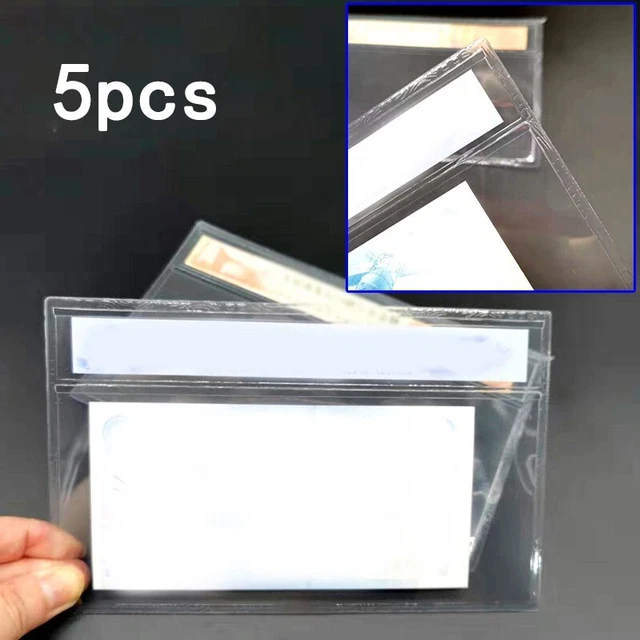 Münzen Schutz Taschen transparent 5 Stck. Papiergeld 20,7 * 12,8 cm Zubehör