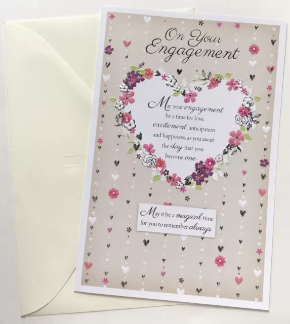 New Sweet/Loving Engagement Card “On Your Engagement” (Free Post)