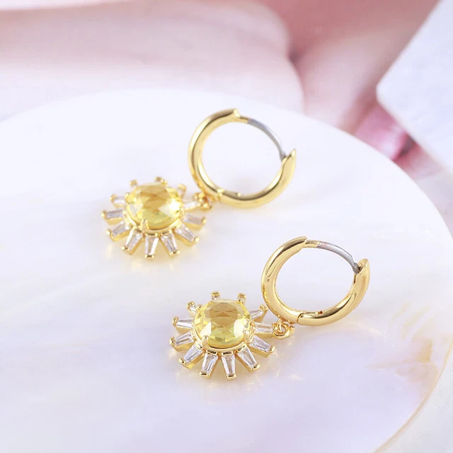 Kate Spade Shining Rhinestone SUNFLOWER Sweet Earrings