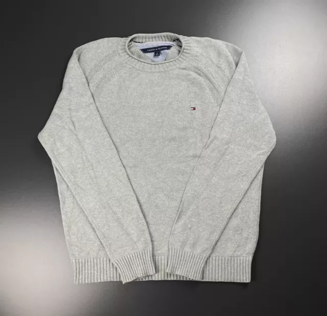 Pull Tommy Hilfiger Sweat Col Rond Gris M