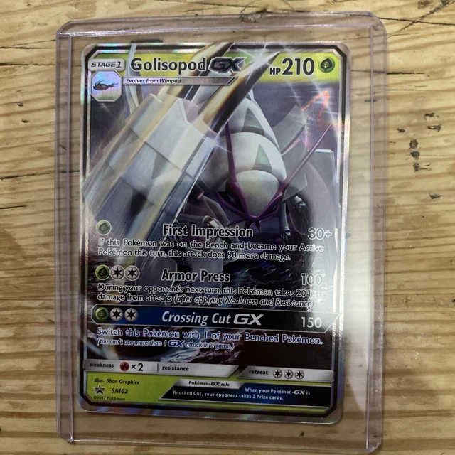 Pokémon TCG Golisopod-GX SM schwarzer Stern Promo SM62 Holo Promo