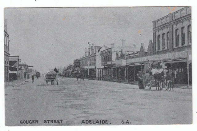 Gouger Street Adelaide OLD POSTCARD South Australia c1907