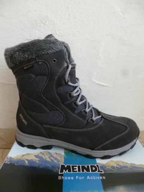 Meindl Ladies Hiking Boots Winter Boots Walking Boots Leather Grey New