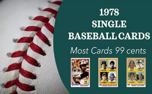 1978 Topps Baseball complete ur set #250-#499 (most 99 cents) qty discounts