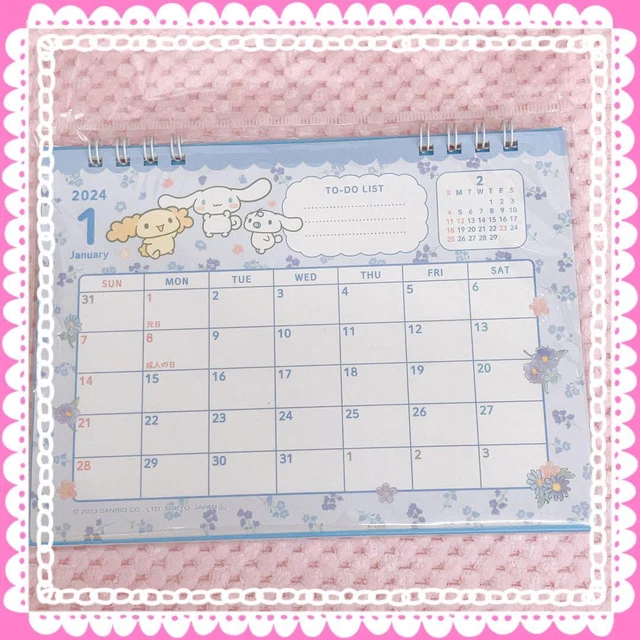 2024 DESK CALENDAR Schedule Book Sanrio Character Cinnamoroll 28.05