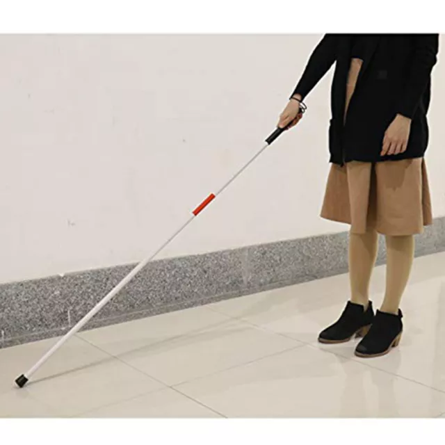 Aluminum Mobility Folding Cane For The Blind 48.8" Fold Down 4 Part AntiSkid 3