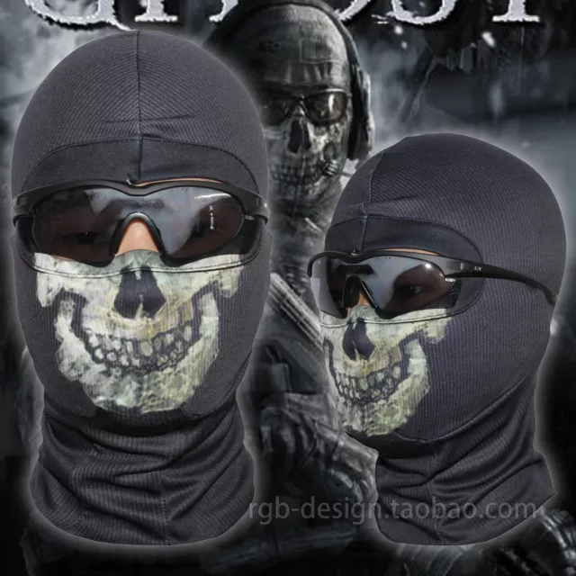 Cosplay COD Ghost Fabric Face Mask Helmet Outdoor Prop Wear, call