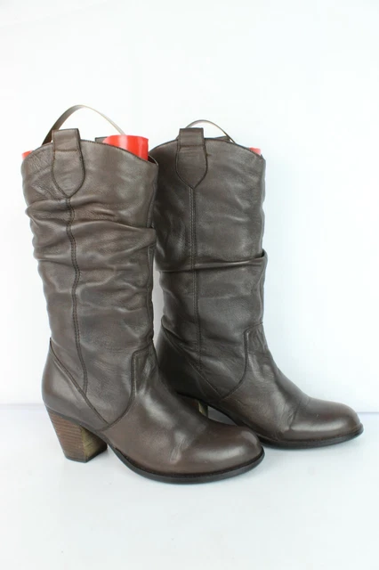 Bottes / Bottines Bata cuir marron T 39 / UK 5.5 TRES BON ETAT