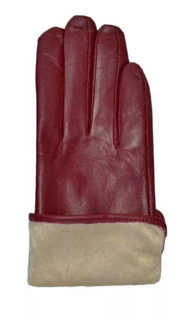 Klassisch Damen Handschuhe Lederhandschuhe Fingerhandschuhe echt Leder gefüttert 2