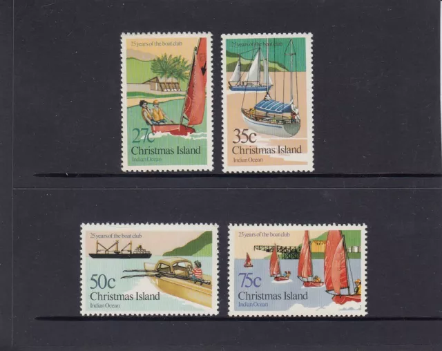 CHRISTMAS Island 1983 SAILING CLUB 25th Anniversary set of 4 MNH