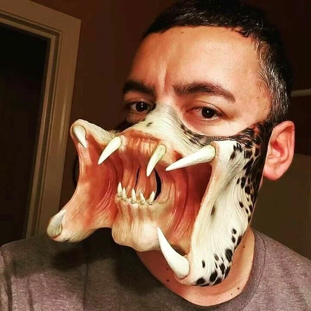 Maschera in lattice Alien Predator cosplay festa maschera viso horror costume oggetti di scena
