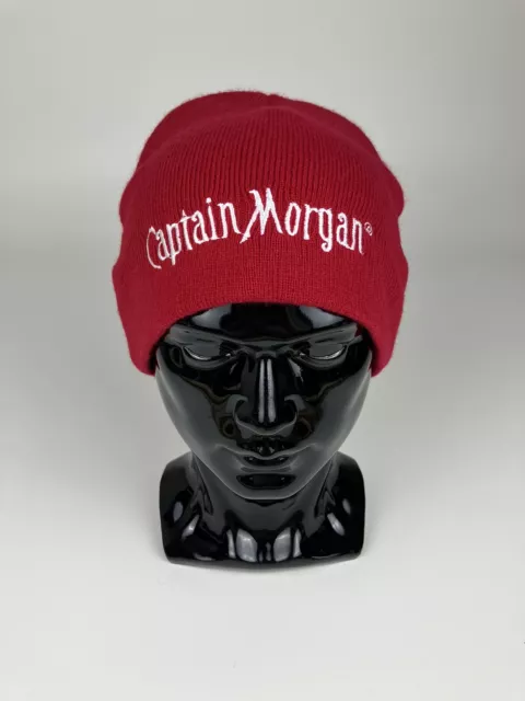 Captain Morgan Beanie Red Knit OSFM Winter Beanie Hat