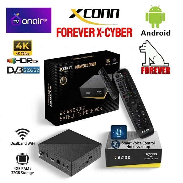 Spider S300 Oro Digital Satellite Lazer 5G – Ricevitore TV 4K Linux 4GB Con 4 Anni Di Garanzia