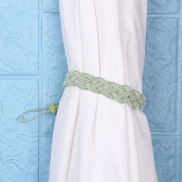 Practical Hold Curtain Holder Rope Braided Tiebacks Satin Voile Strap Tie Backs 3
