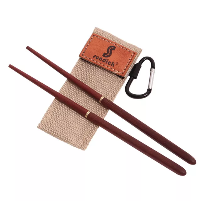 1 Pair Wood Folding Chopsticks Outdoor Camping Picnic Travel Portable Tableware 2