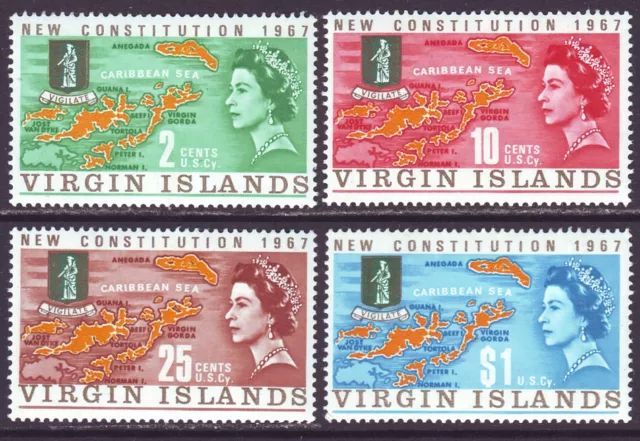 Virgin Islands 1967 SC 179-182 MNH Set New Constitution