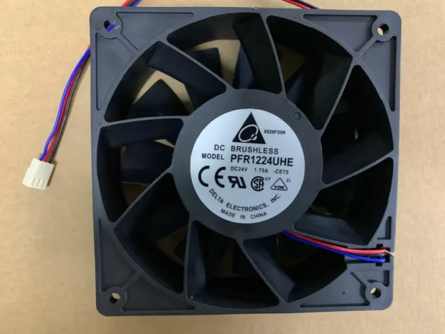 120mm Delta PFR1224UHE-CE75 12038 24V 1.75A 3-wire 12cm High-volume cooling fan