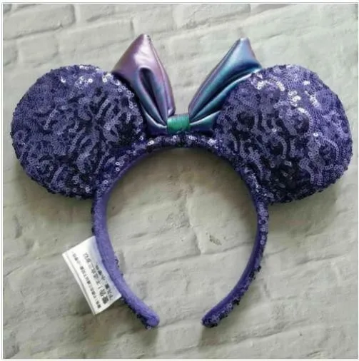 Disney Parks Minnie Mouse Purple Potion Iridescent Ears Mickey Headband Costume 2