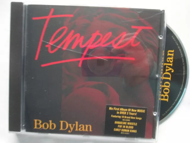 Bob Dylan ‎– Tempest Label: Columbia ‎– 88725457602  Promo Stickered CD Album