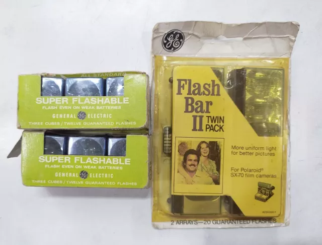 GE Flash Bar II Twin Pack & Super Flashable Cubes FULL LOT Flash Free Shipping