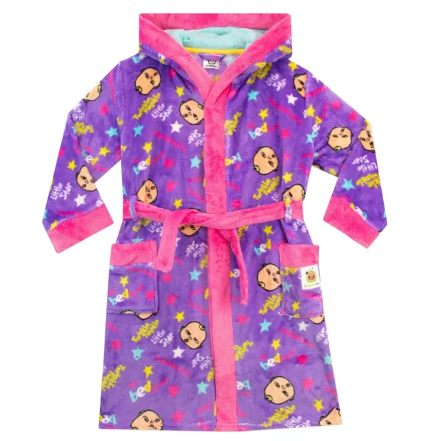 Cocomelon Dressing Gown Baby Kids Girls 6 12 18 24 Months 2 3 4 5 Years Hooded