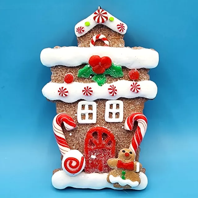 CHRISTMAS GINGERBREAD HOUSE Peppermint Cookie Candycane Tree Ornament ...