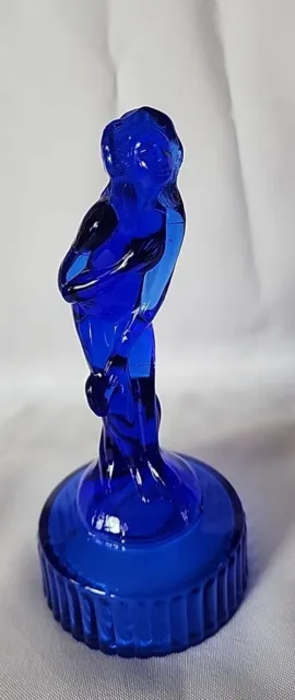 Imperial Cobalt Blue Glass Venus Rising/Bashful Charlotte Figurine
