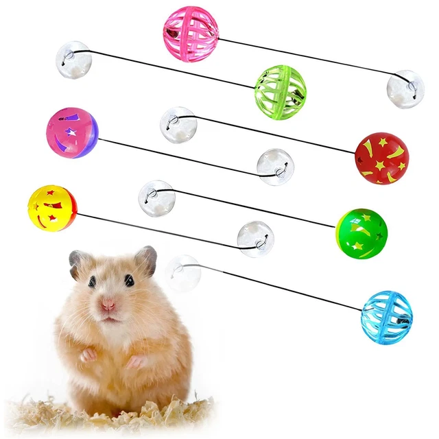 Lot De 7 Balles De Cloche Jouet Avec Ventouse Pour Animaux De Compagnie Pour