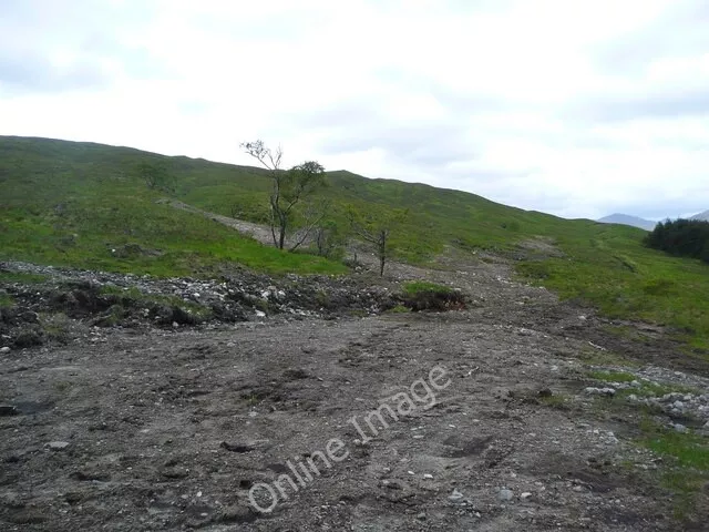 Photo 6x4 Spoil from the new dam on the Allt Doire Mhear Duisky  c2011