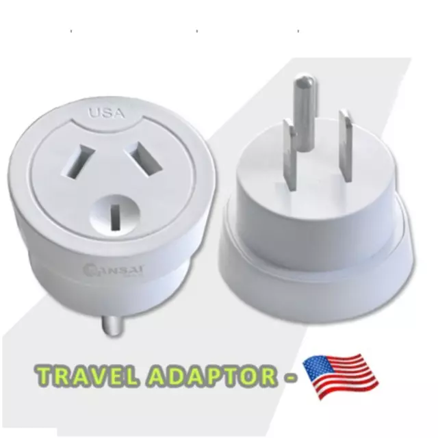 New Travel Adapter Adaptor Power Socket to Plug Australia AU NZ To USA Canada