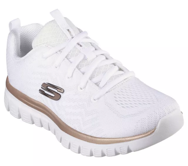 Skechers Graceful - Get Connected Damen Sneaker Turnschuhe 12615 (Weiß-WTRG)