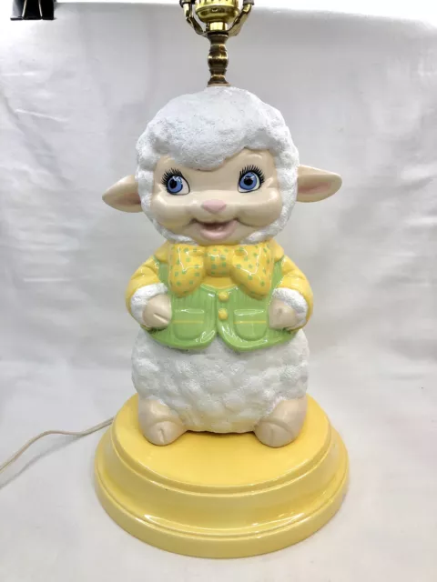 Vtg Nursery Lamb Sheep Lamp Mary Had A Little Lamb Zootopia Atlantic Mold