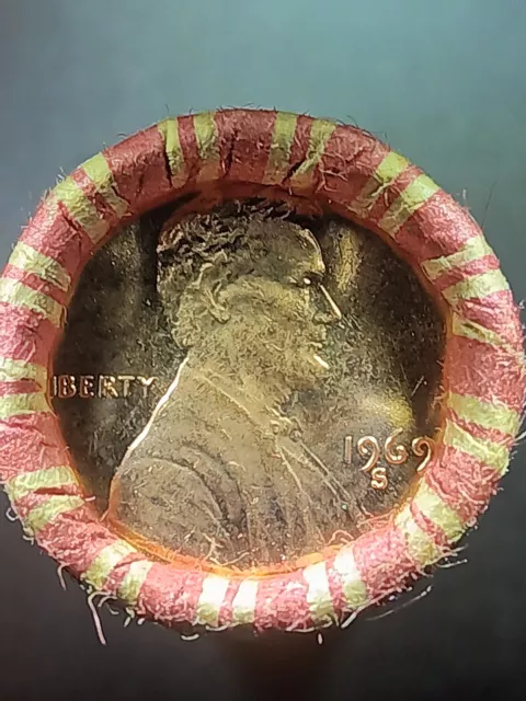 1969-S Lincoln Memorial Cent Roll - 50 GEM RED BU Pennys 1969-S Lincoln Memorial Cent Roll - 50 GEM RED BU Pennys
