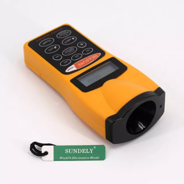 NEW Ultrasonic LCD Sonic Distance Tape Measurer Meter Laser Pointer Measure 3