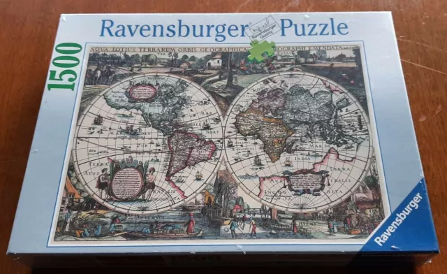 Puzzle Ravensburger 1500 pezzi Antico Mappamondo del 1636 No. 16211 Nuovo