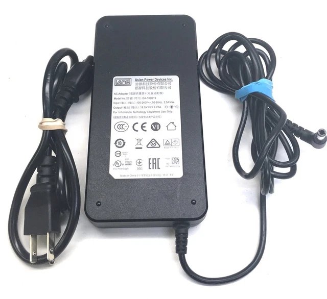 APD AC Adapter Power Supply for Clevo Sager Laptop DA-180D19 19.5V 9.23A 180W