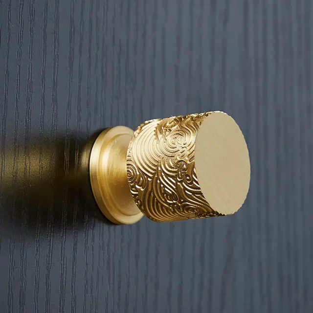 Brass Gold Wardrobe Door Knob Cupboard Drawer Pull Chinese Wine Cabinet Handle