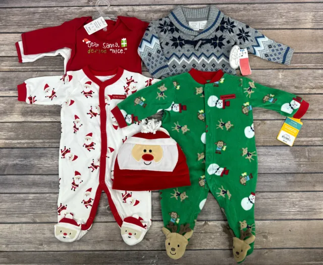 Carters Koala Baby Mixed Lot Baby Boy Christmas Outfit 3 Months New