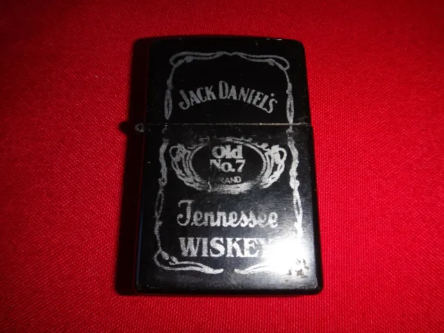 Yr 2005 Black Matte Zippo Lighter JACK DANIEL'S Old No. 7 Brand TENNESSEE WISKEY