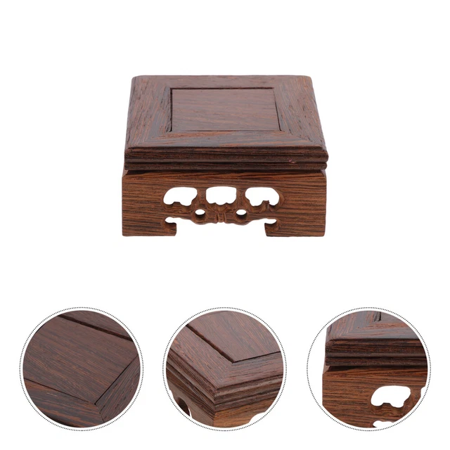 Base cuadrada de madera - jarrón - - olla - soporte teteras base estatua