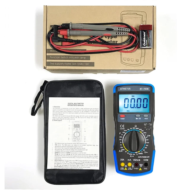 BTMETER Voltmeter Kapazität Profi Multimeter TrueRMS Mit Bluetooth