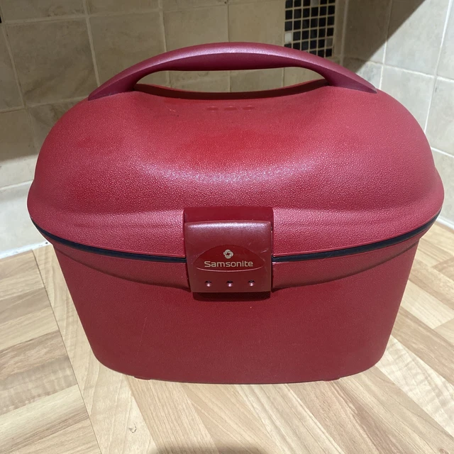 SAMSONITE VANITY CASE Wine Red Combination Lock Vintage 1999