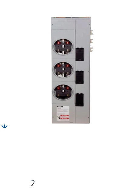 EATON 1MM312R  3  METER STACKS Ring type 125A. 1PH. 800A. rating ( 7 ) available