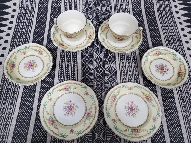 IMMACULATE Antique Royal Winton Grimwades "Libya" 8 piece set (1930s / 1940s)