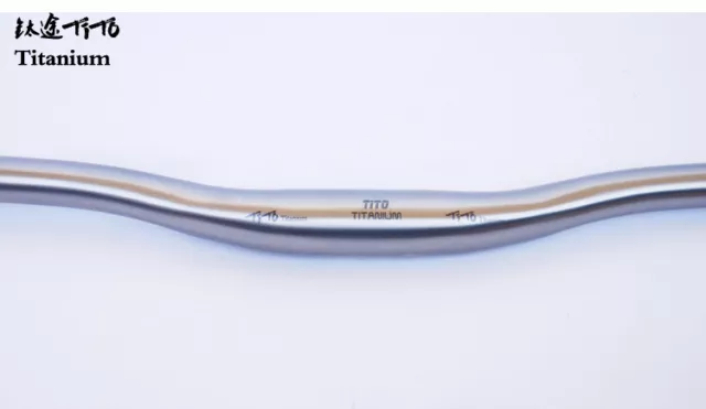 25.4/31.8mm Titanium Alloy Handlebar Road Bike MTB Bicycle Bent Riser Handle Bar