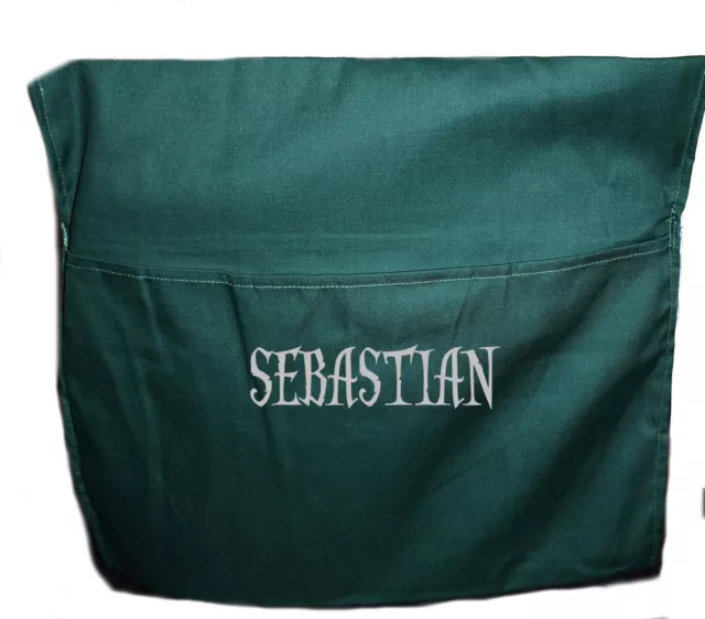 Kids Chair Bag / Book Bag | Boys Personalised | Bottle Green |  1st name FREE