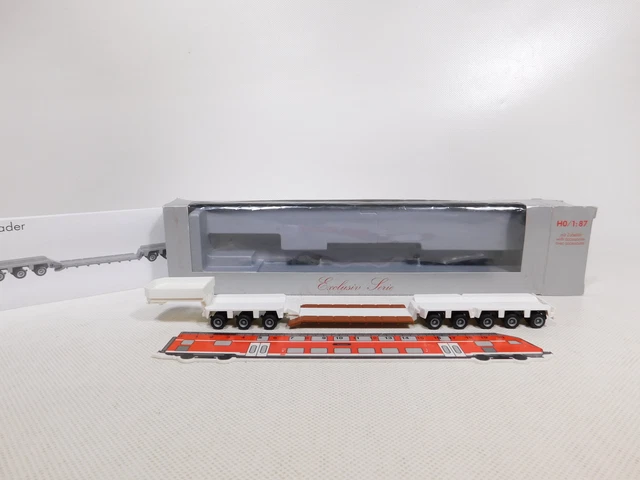 Camion Semi-remorque HERPA Exclusive 1/87 MAN Avec Remorque Goldhofer - Occasion Comme Neuf