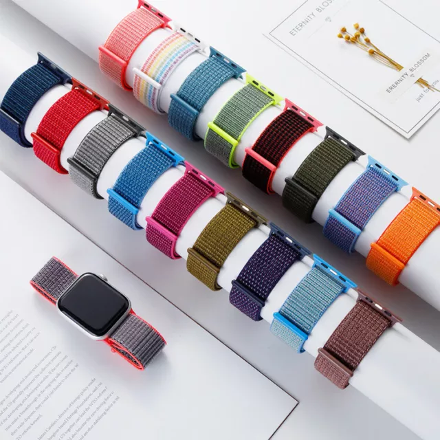 Für Apple Watch Armband Nylon Ersatzarmband Series 7/ 6/5/4/3/2/SE 38 40 42 44mm